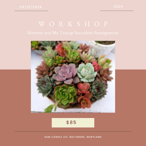 Candle and Succulent Teacup Arrangement Making Workshop | May 12th