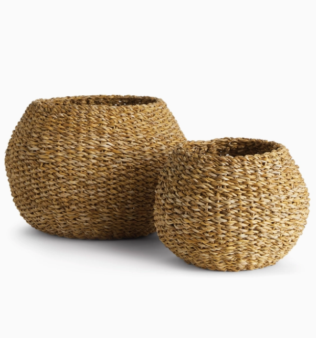 Seagrass Plant Baskets Set