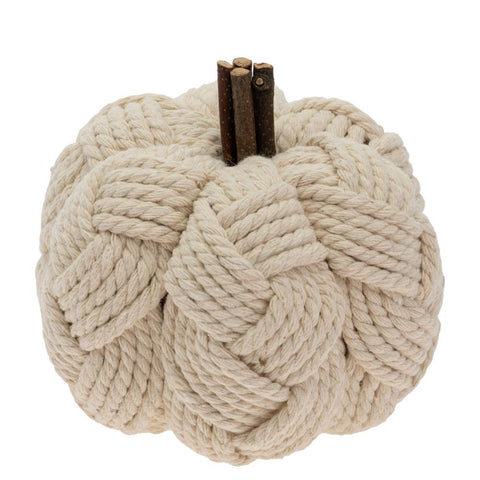 Woven Cream Pumpkin Fall Autumn Décor