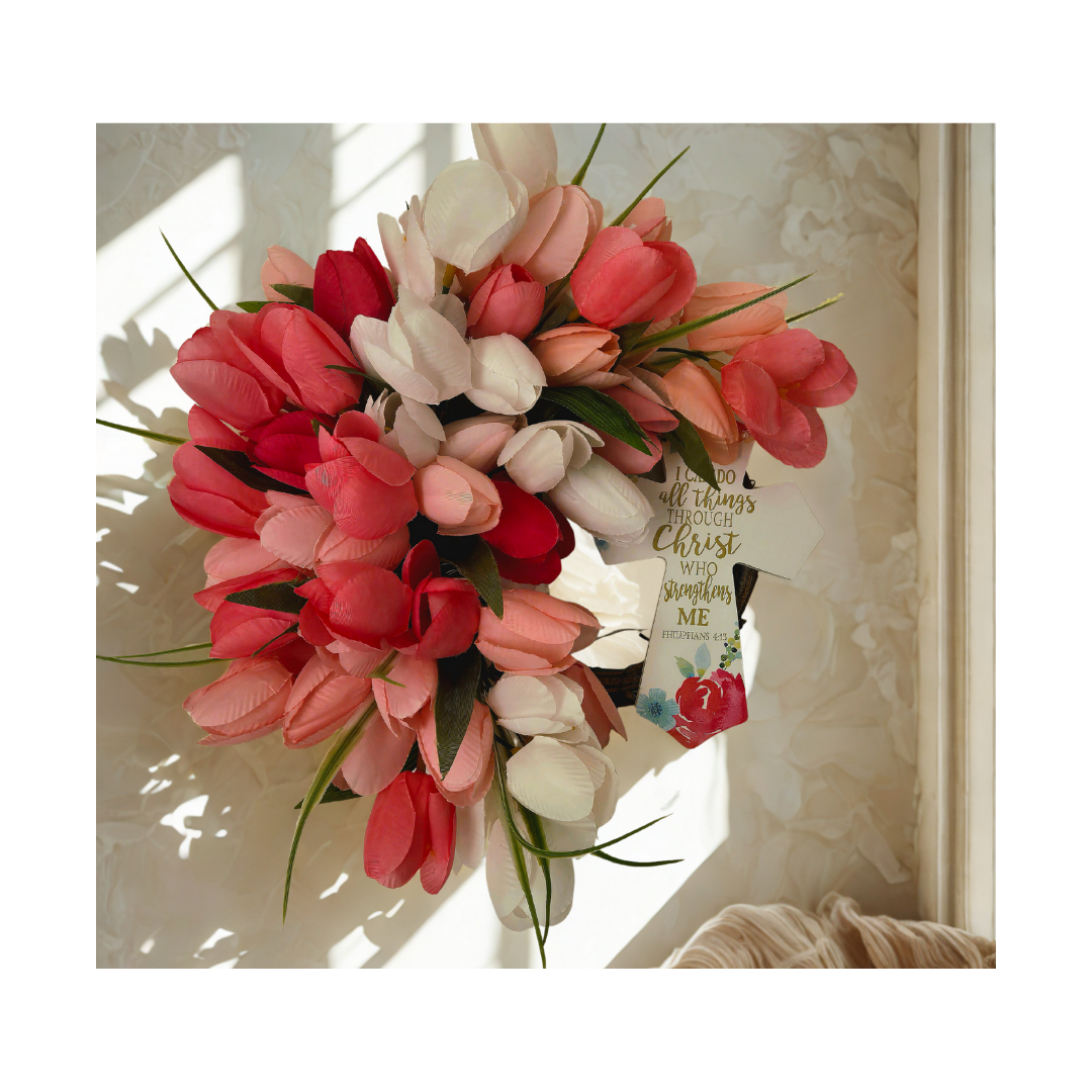 Courage In Bloom | All Things Through Christ Wreath