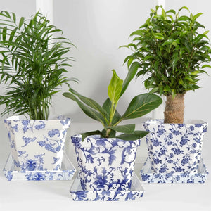 Blue and White Plant Pot D