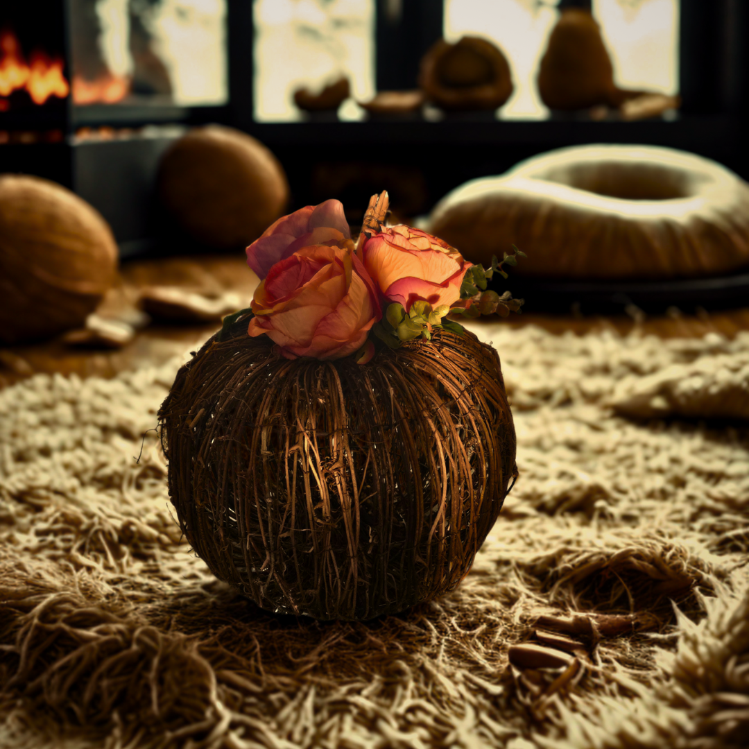 Autumn Harvest Grapevine Pumpkins