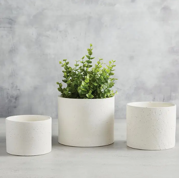 Modern Ceramic Pot + Saucer Set