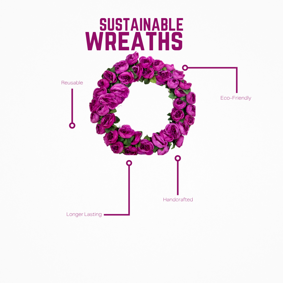 Courage In Bloom | Faith Cross Wreath