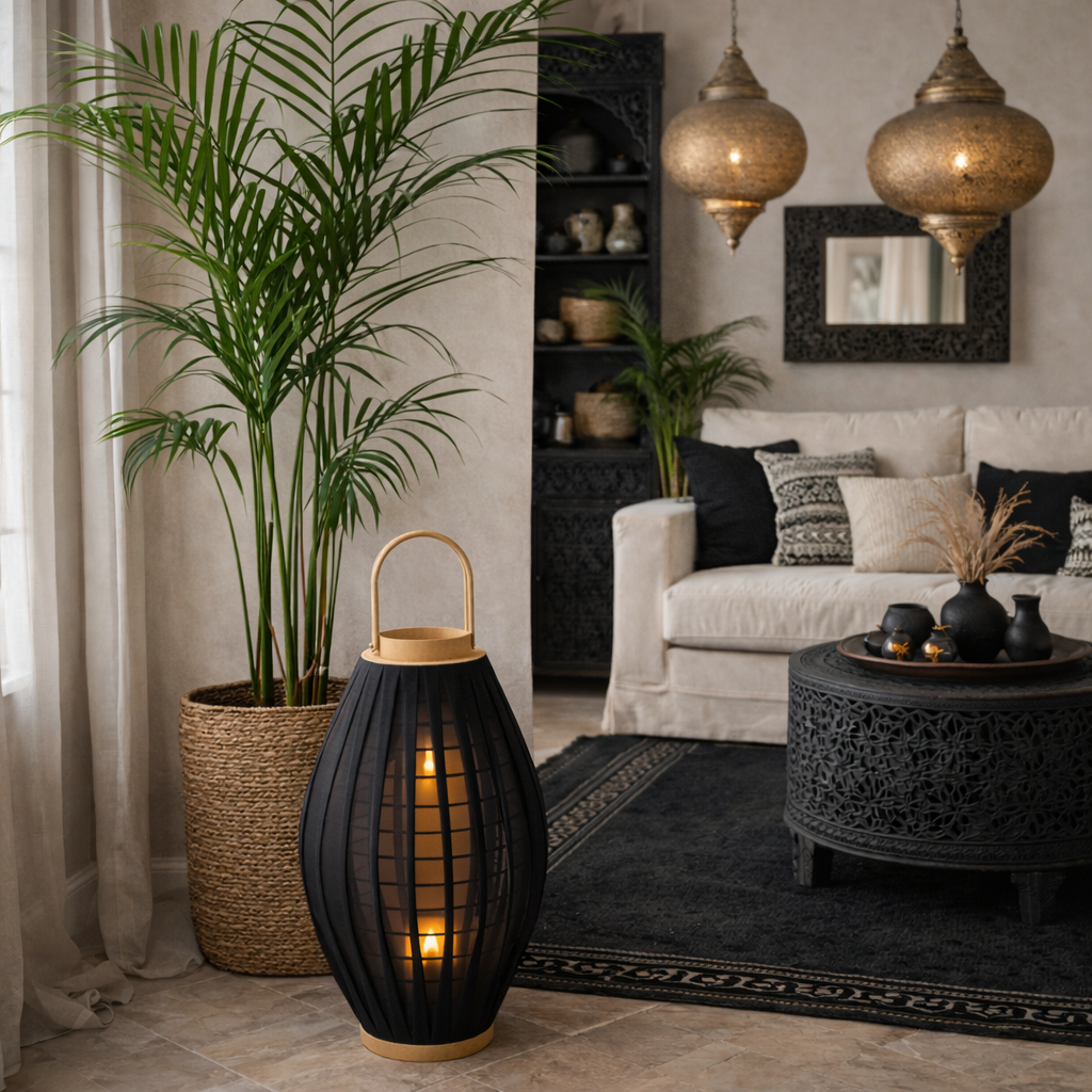 Black Round Lantern