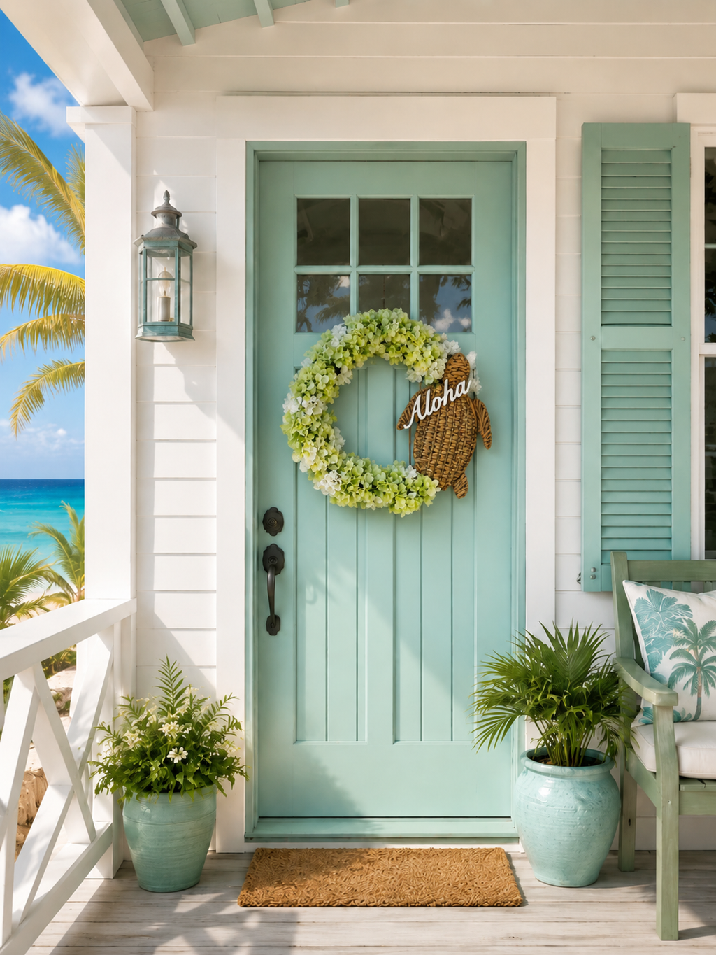 30" Aloha Turtle Wreath