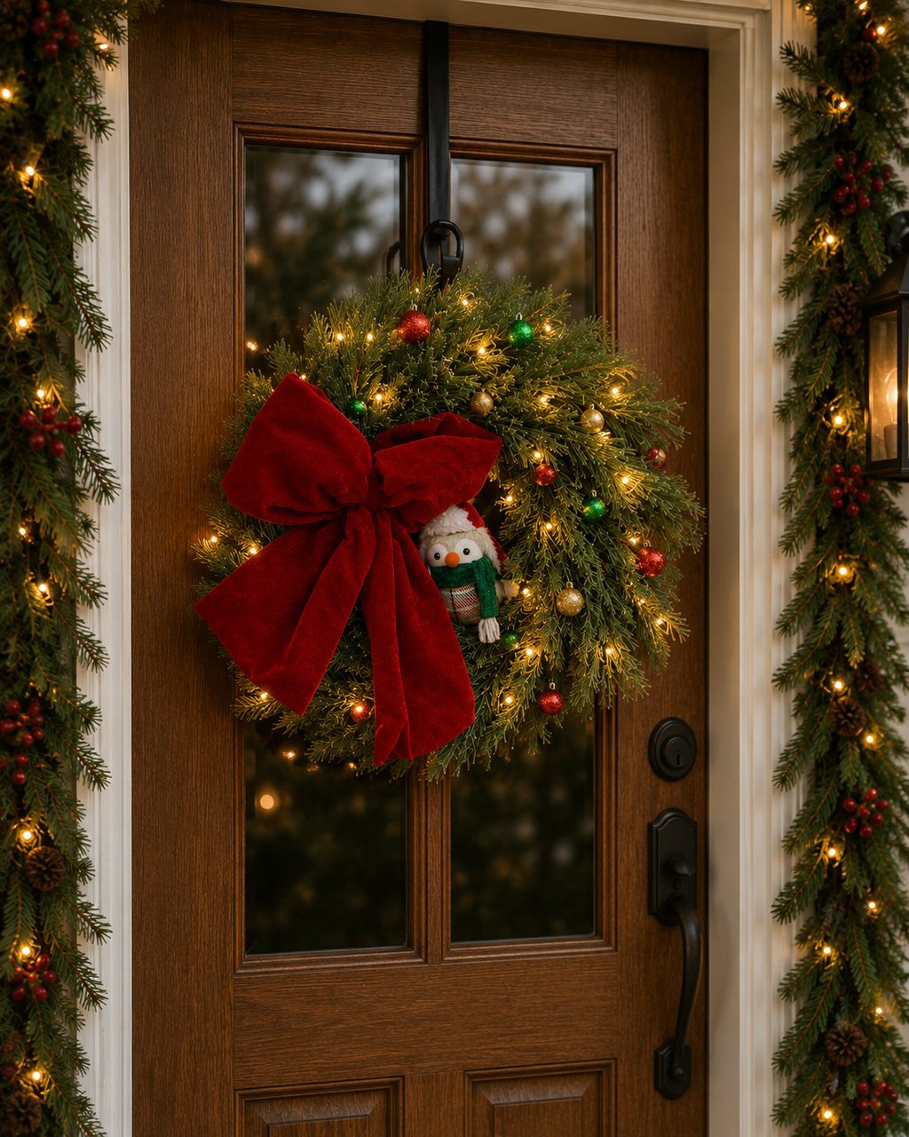 Owl Be Home for Christmas Wreath