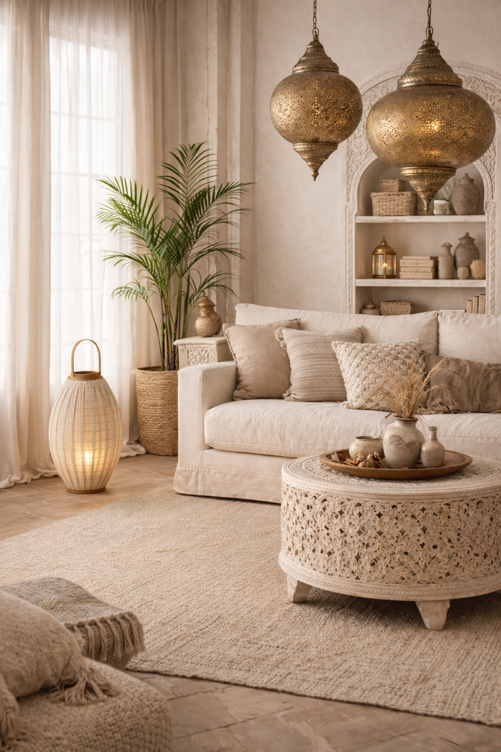 White Round Lantern