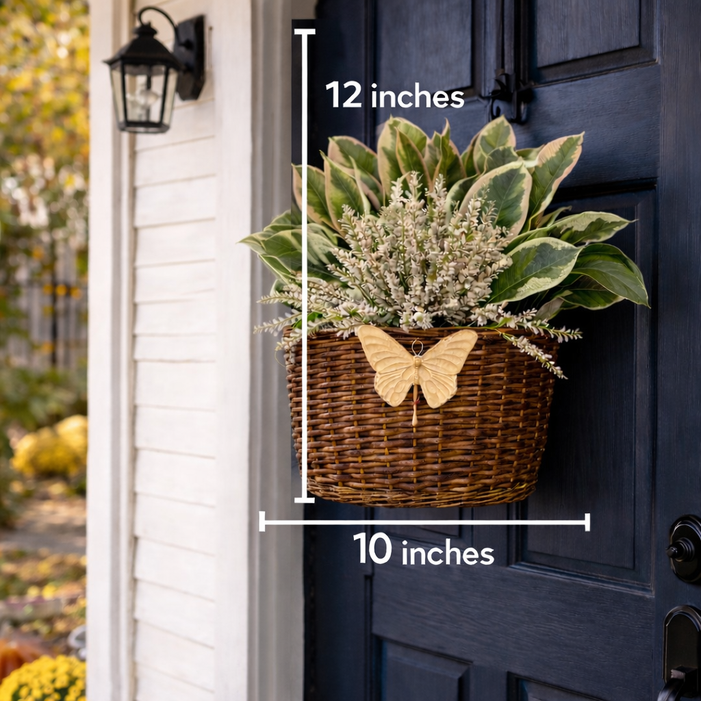 Greenery Basket W/ Butterfly