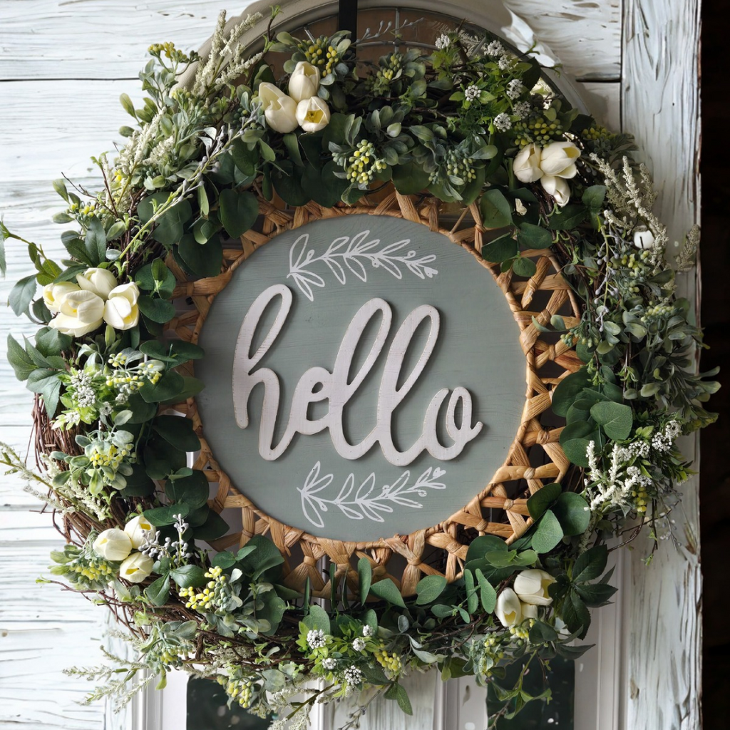 Floral Hello Wreath