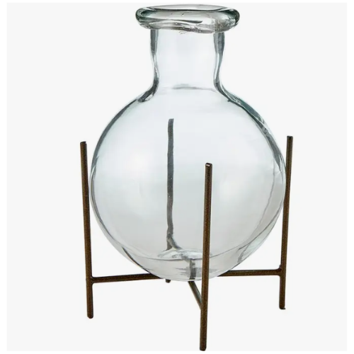 Bud Glass Vase w/ Holder